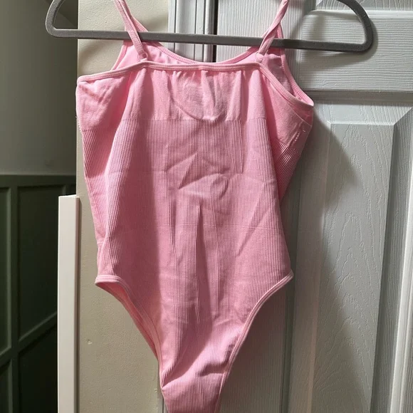 Pink Ribbed Bodysuit - Picture 2 of 3
